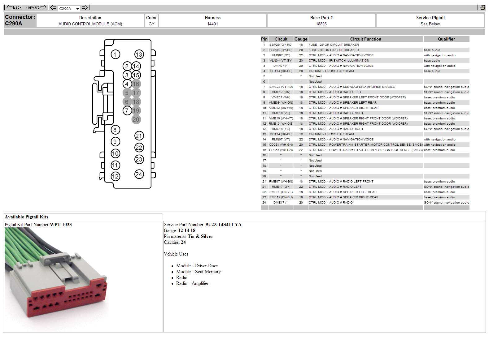 01 ford f150 radio wiring diagram