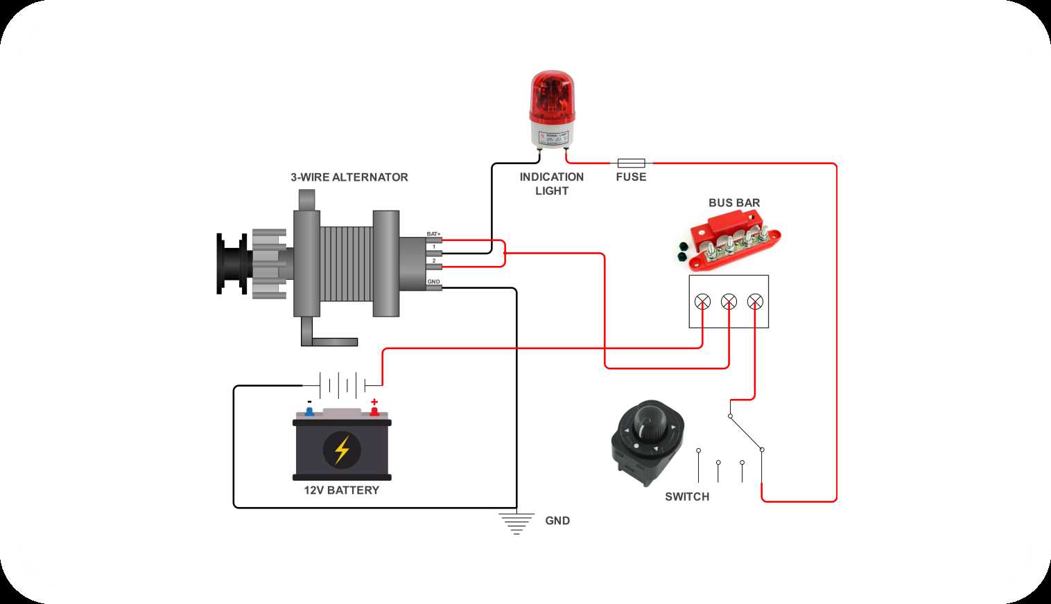 1 wire alternator wiring diagram 1 wire alternator wiring diagram