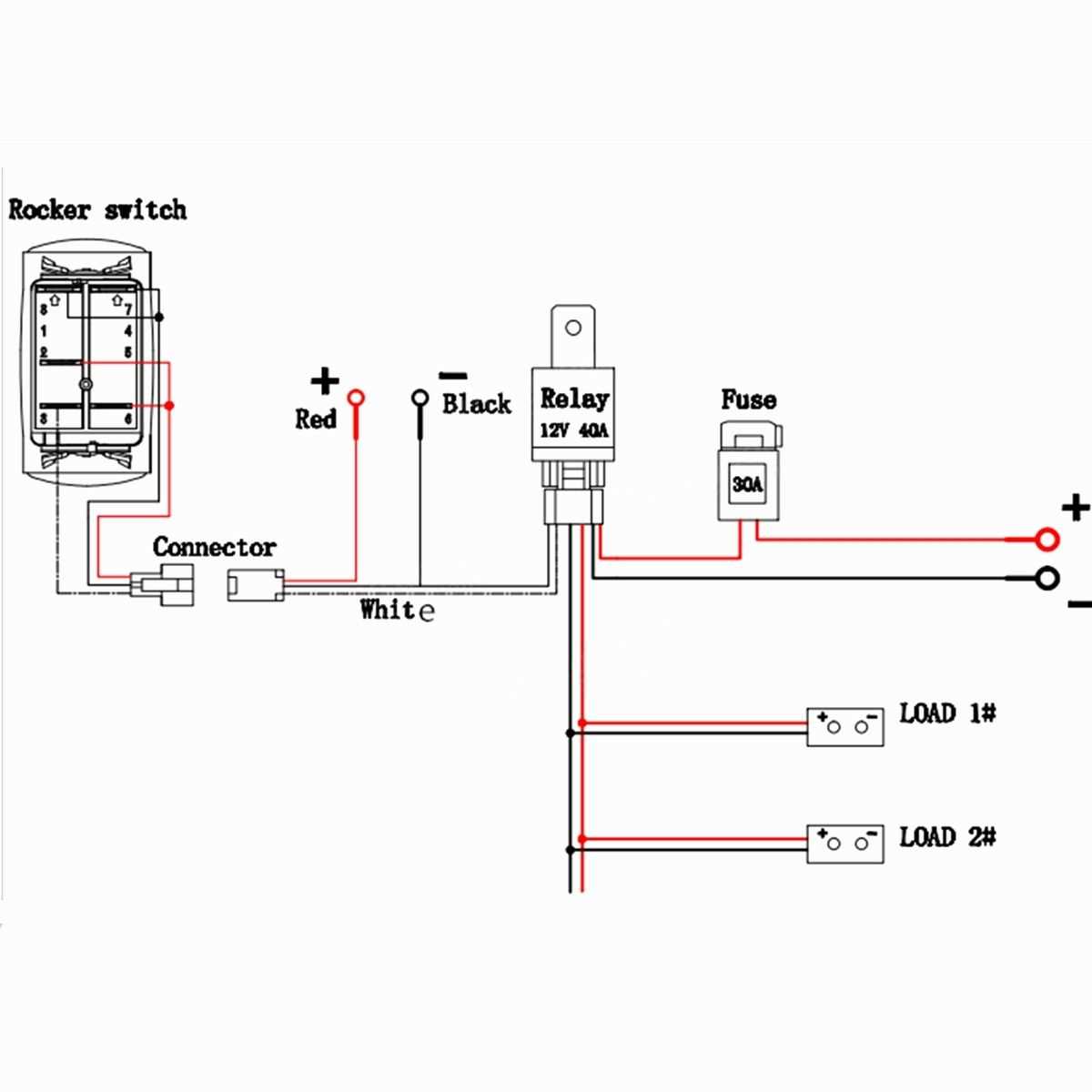 12 volt 4 pole rocker switch wiring diagram