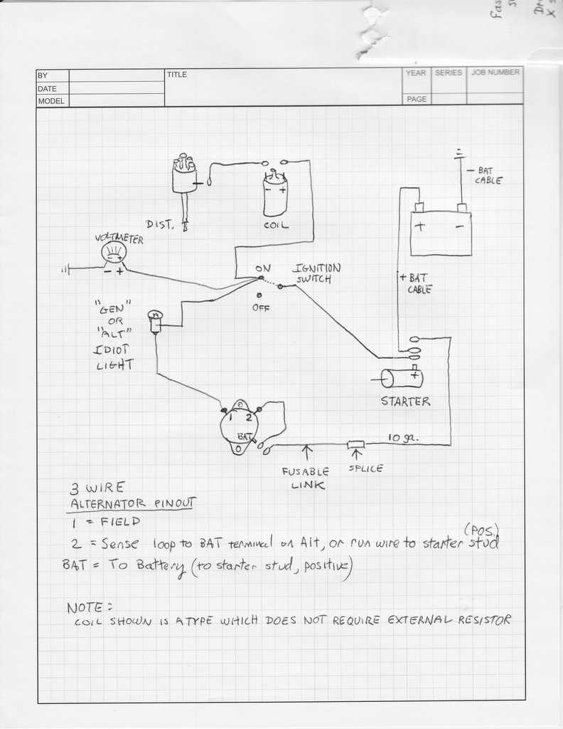 12 volt alternator wiring diagram