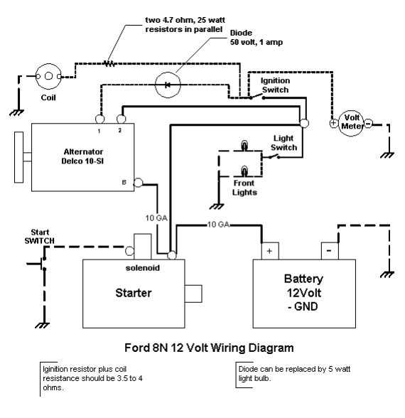 12 volt tractor wiring diagram