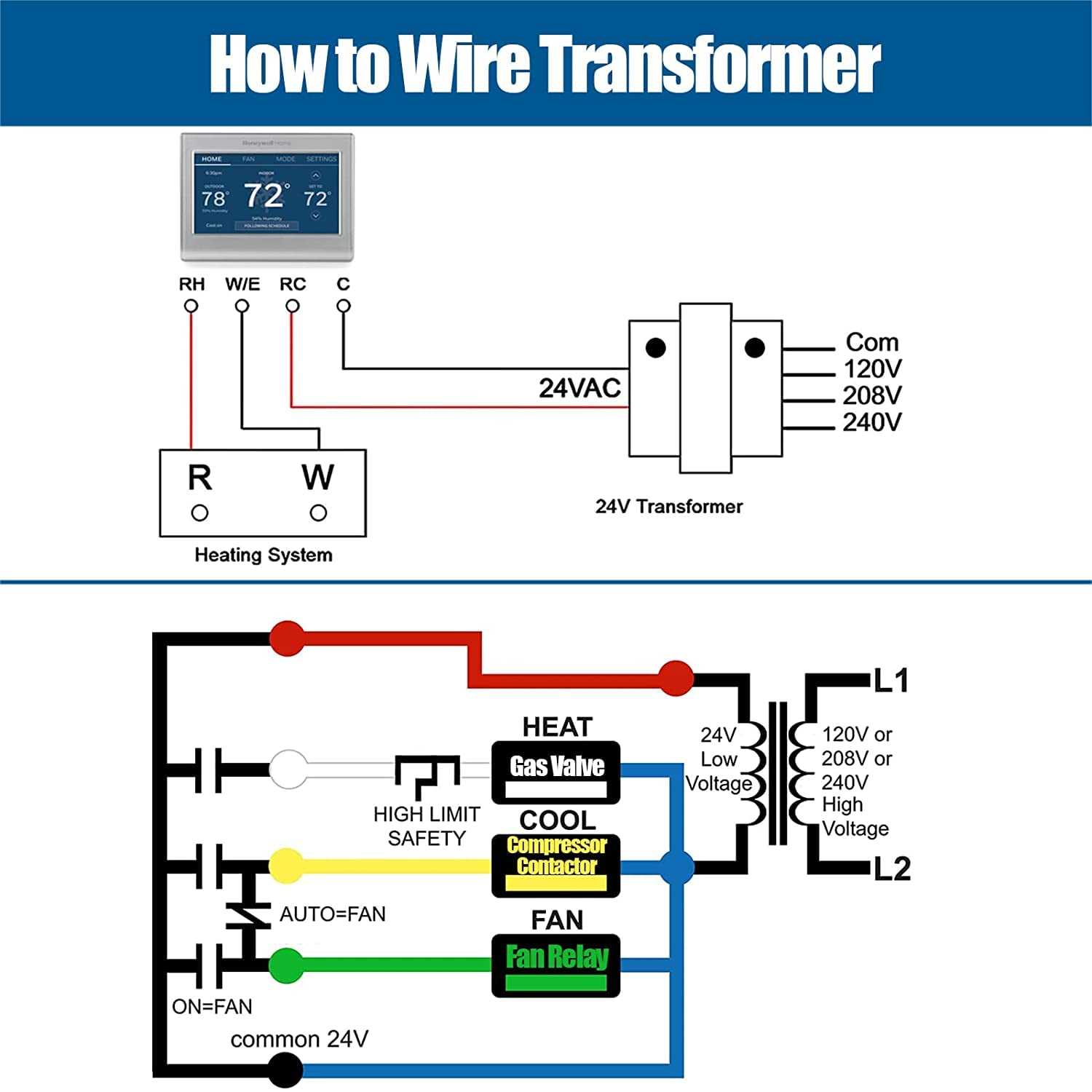 120 to 24 volt transformer wiring diagram