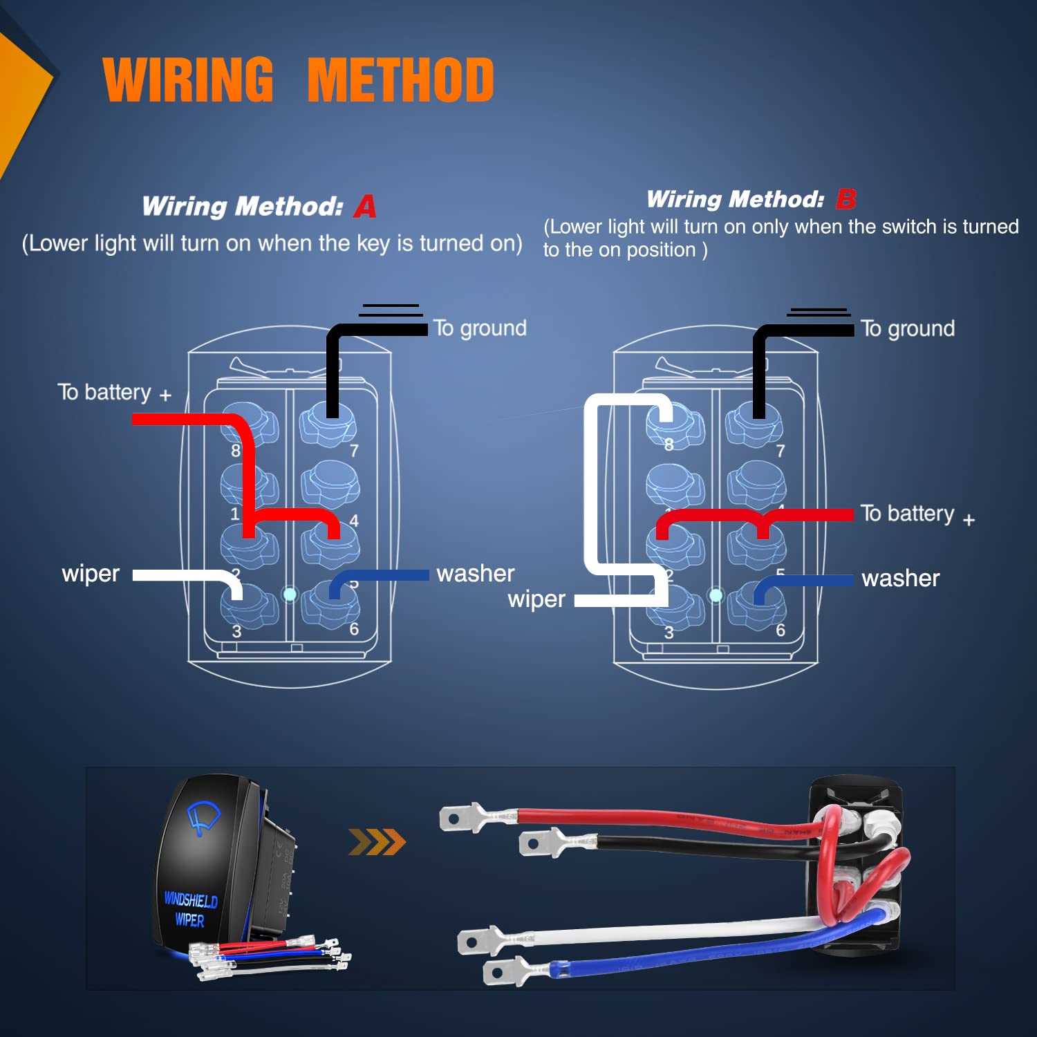 12v 6 pin rocker switch wiring diagram