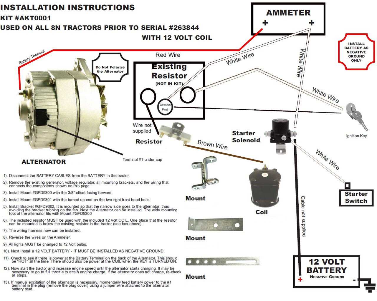 12v ford 8n 12 volt conversion wiring diagram