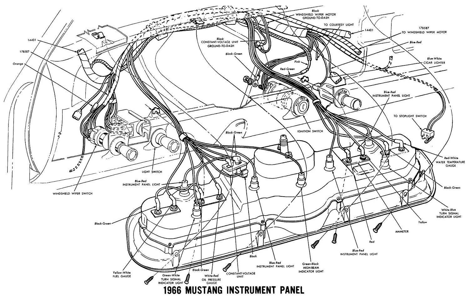 1966 mustang wiring diagrams electrical schematics