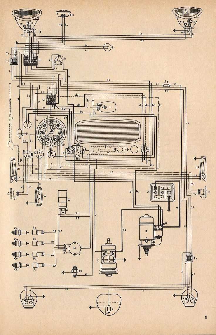 1973 vw bug wiring diagram