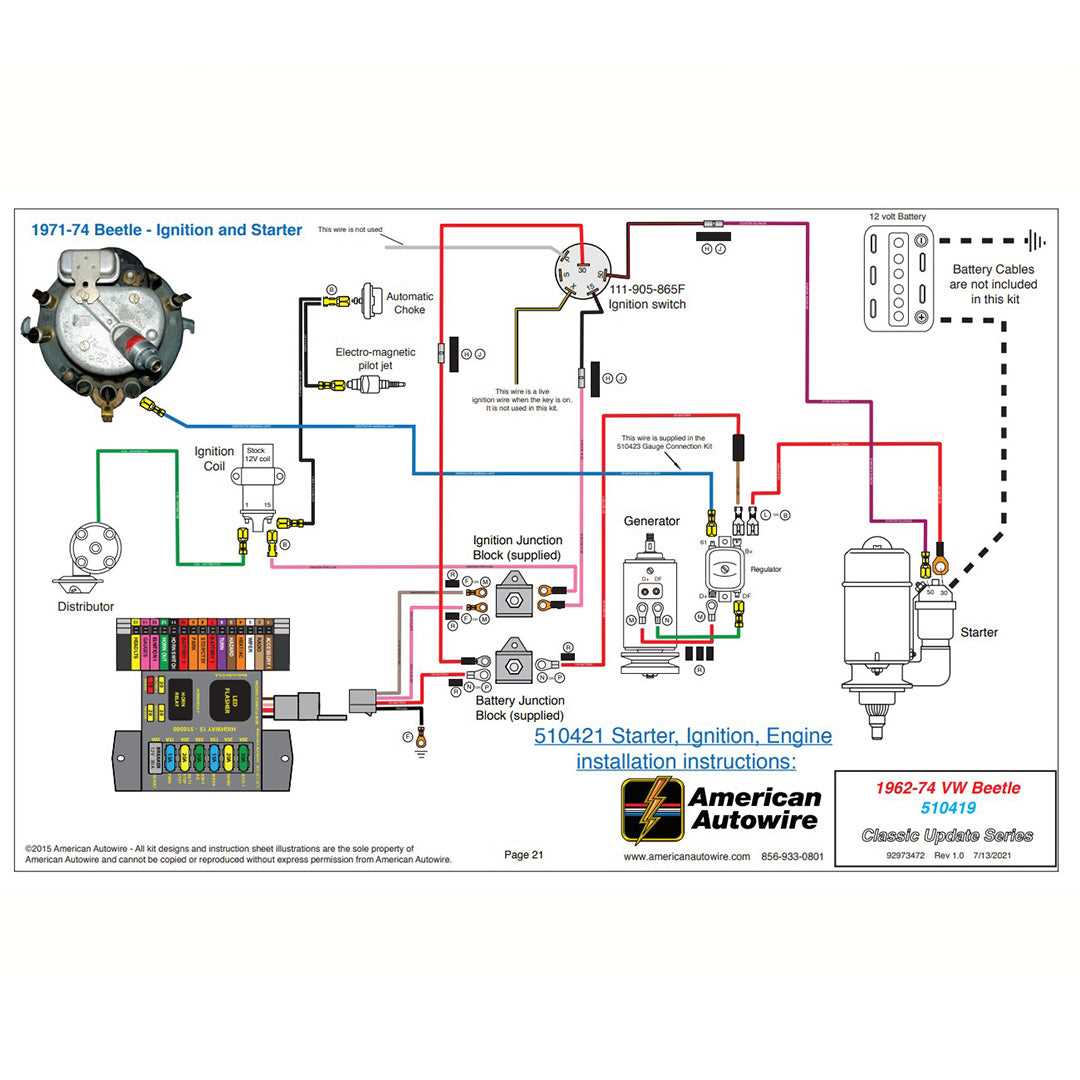 1974 vw beetle wiring diagram