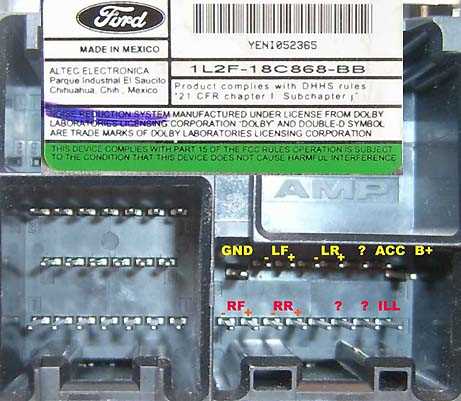 1996 ford ranger radio wiring diagram