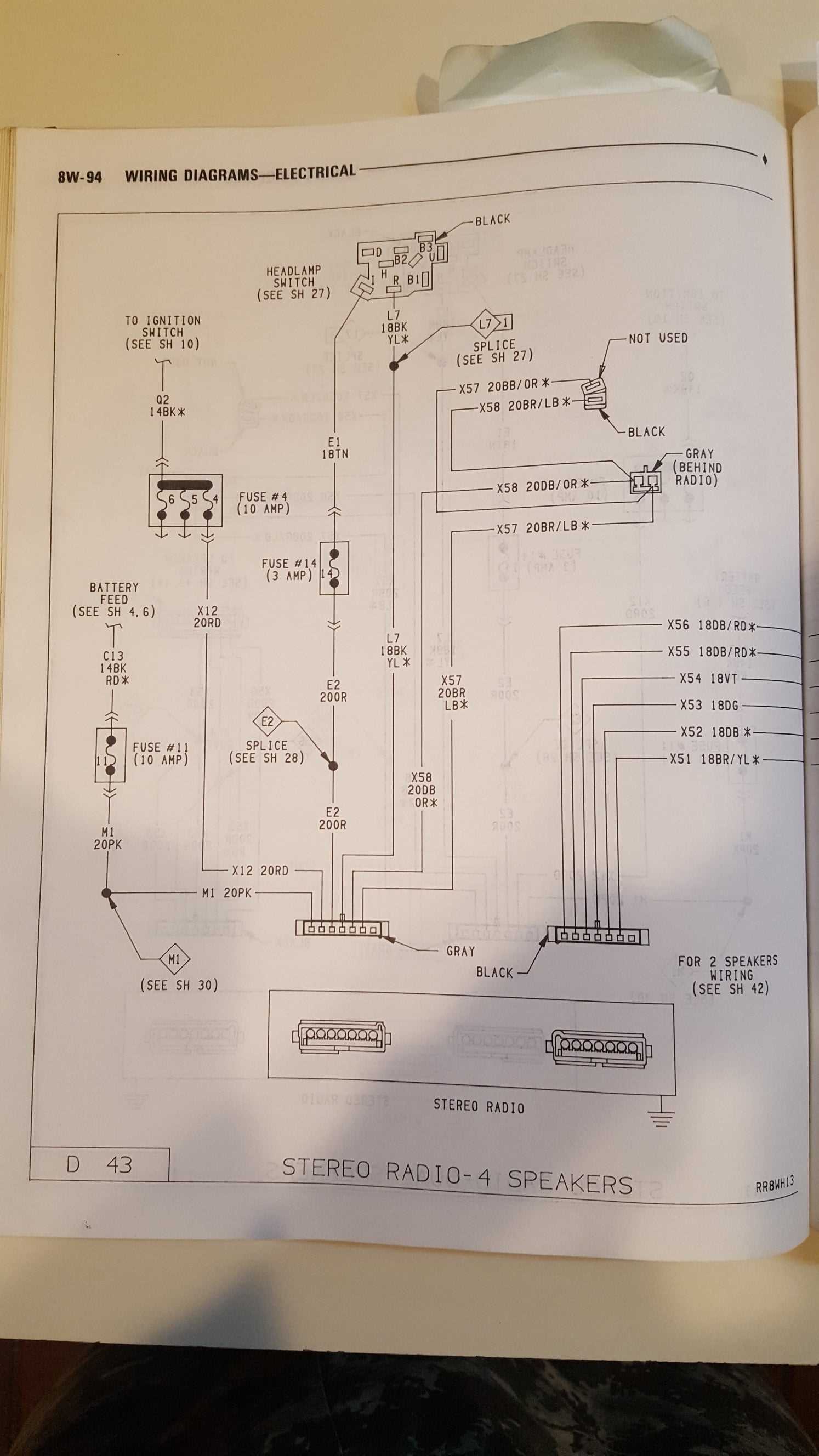 2000 dodge ram radio wiring diagram