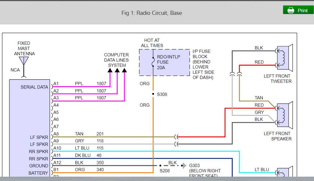 2001 chevy radio wiring diagram