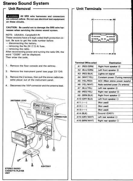 2005 honda accord radio wiring diagram