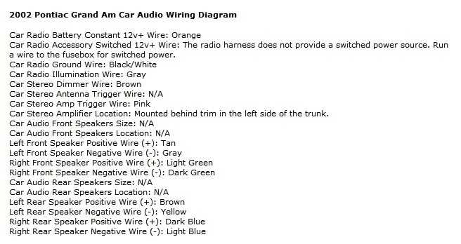 2005 pontiac grand prix stereo wiring diagram