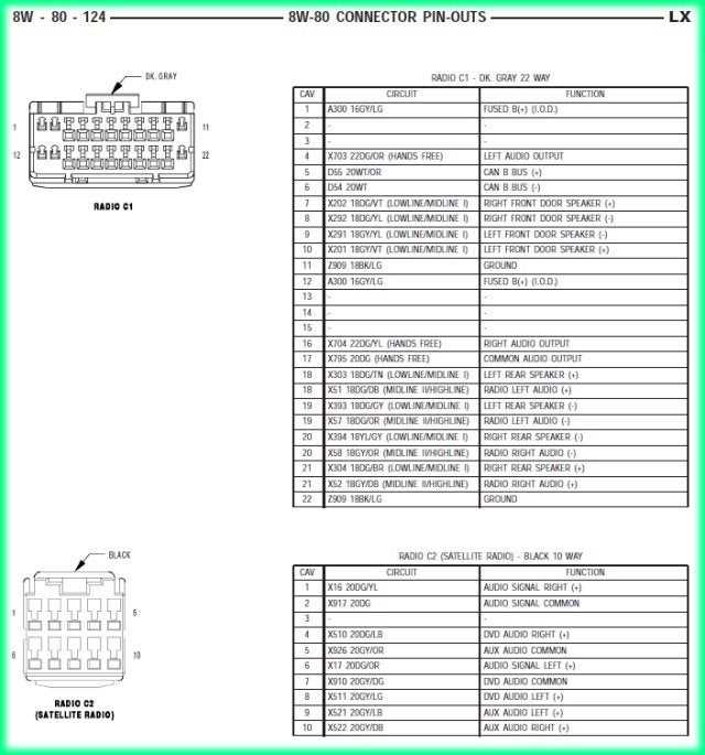 2006 chrysler 300 radio wiring diagram