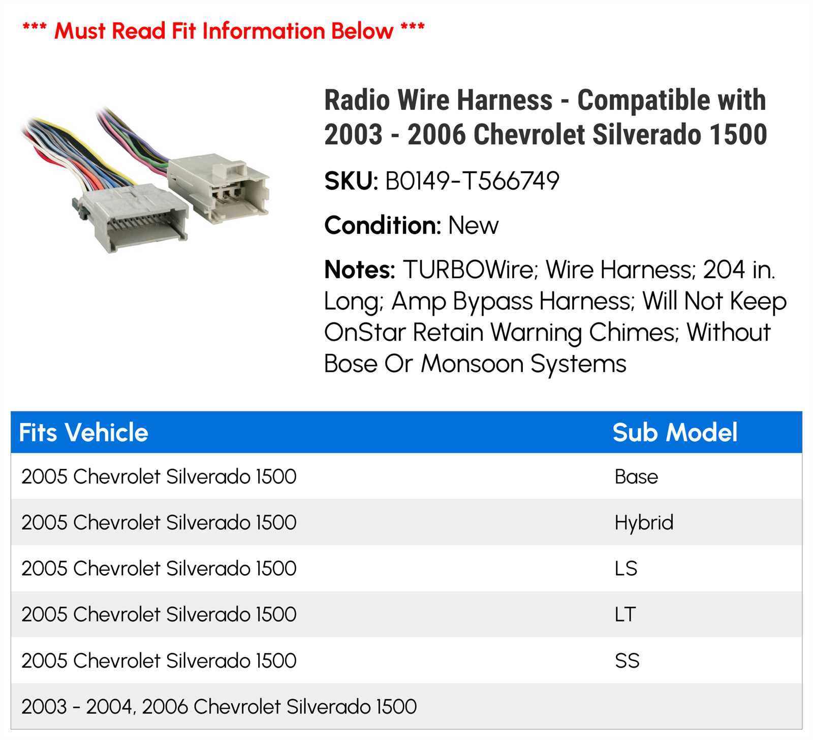 2006 silverado radio wiring harness diagram