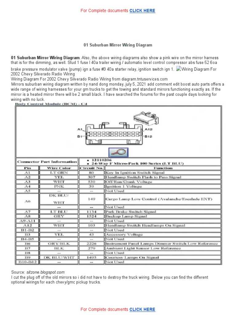 2007 chevrolet silverado radio wiring diagram