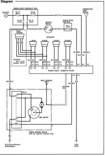 2007 honda accord radio wiring diagram