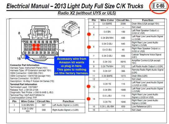 2010 silverado radio wiring harness diagram