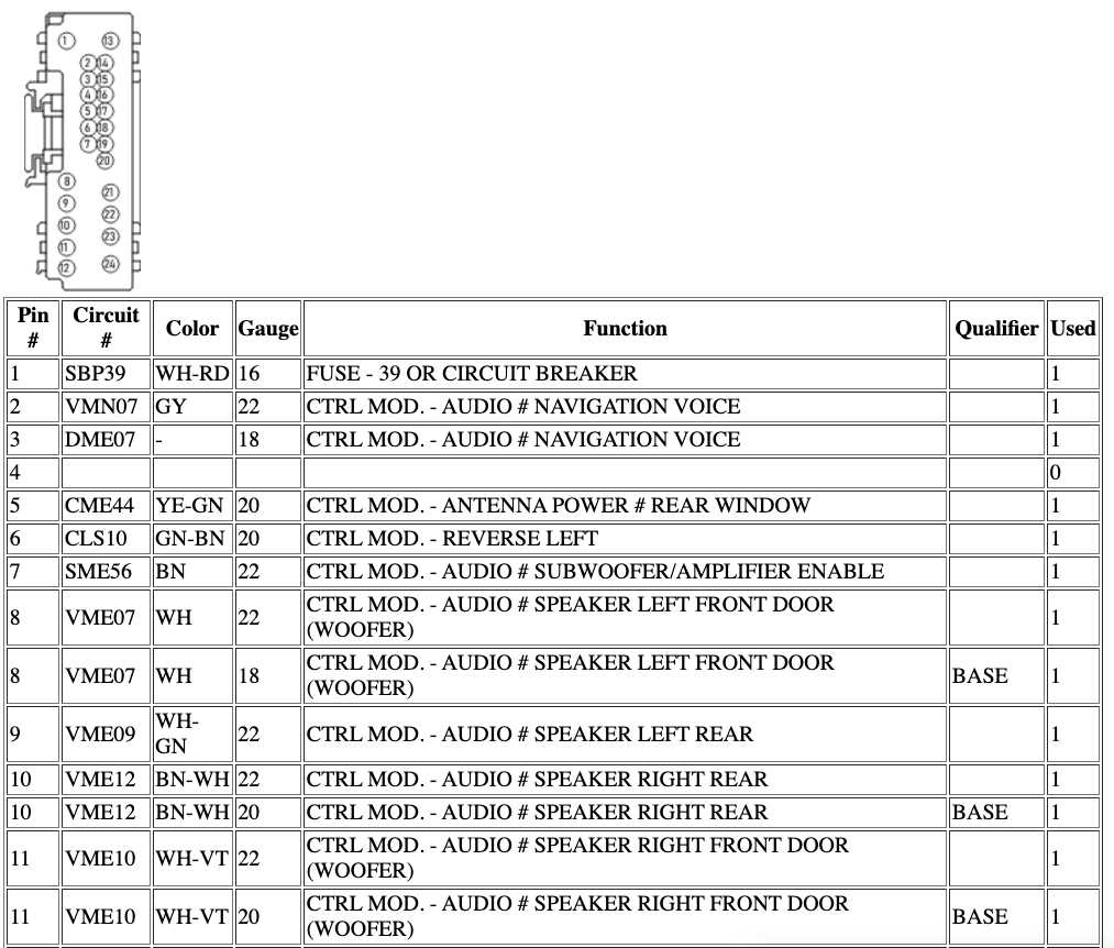 2011 ford fusion radio wiring diagram