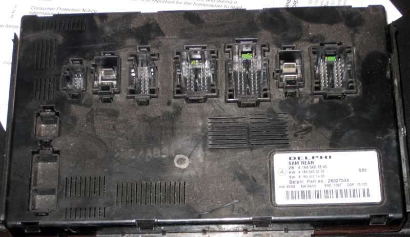 2017 benz x156 rear sam module wiring diagram