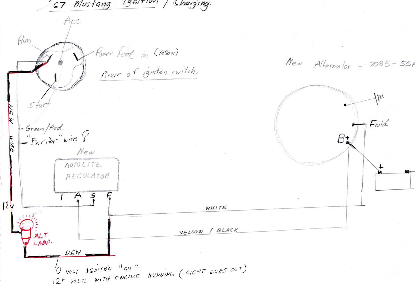 67 mustang wiring diagram