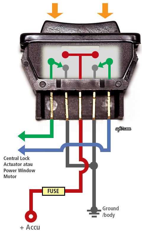 schematic 5 pin power window switch wiring diagram