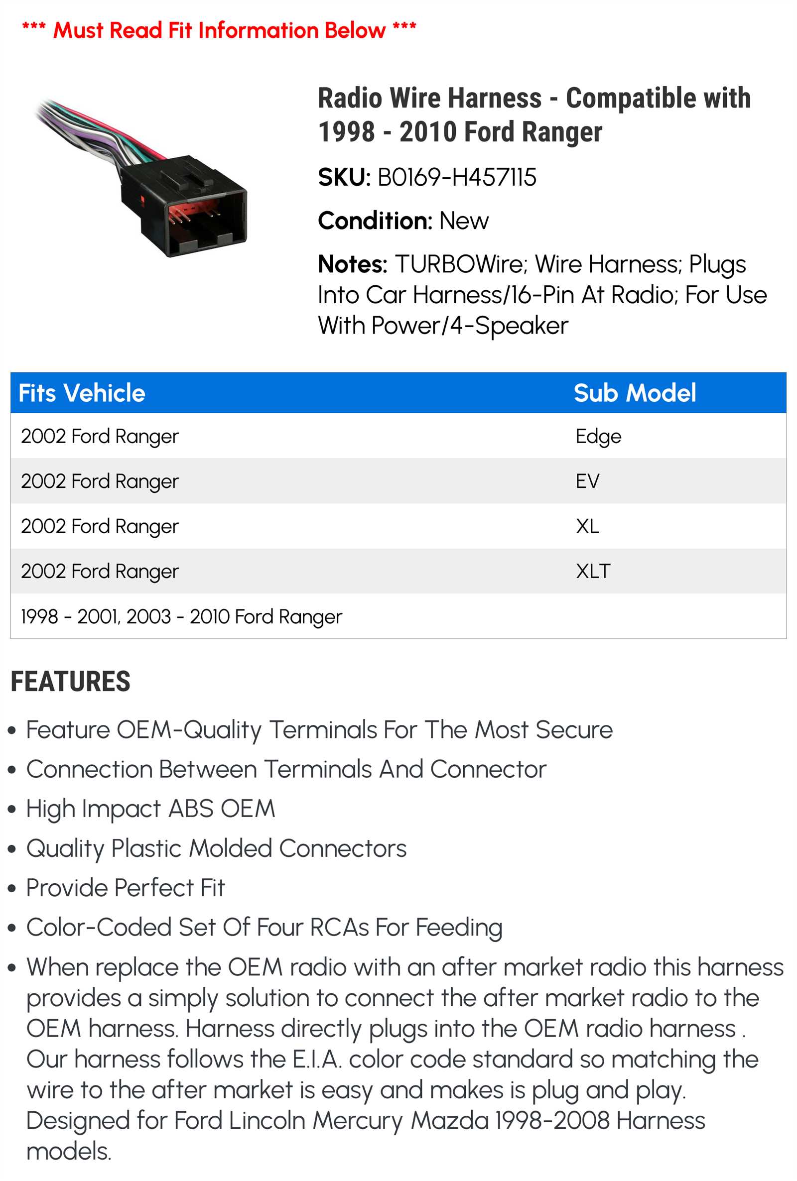 1997 ford ranger stereo wiring diagram