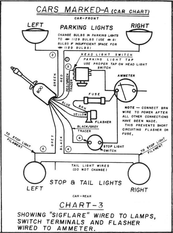 wiring diagram turn signals and brake lights