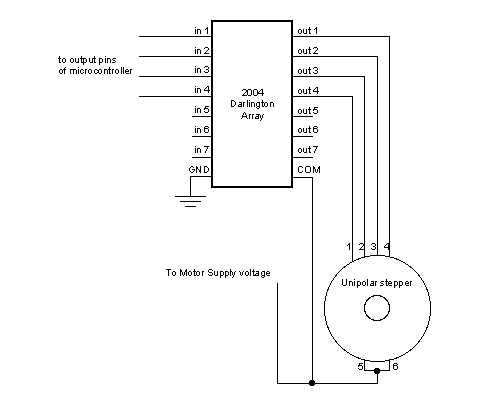 wiring diagram stepper motor