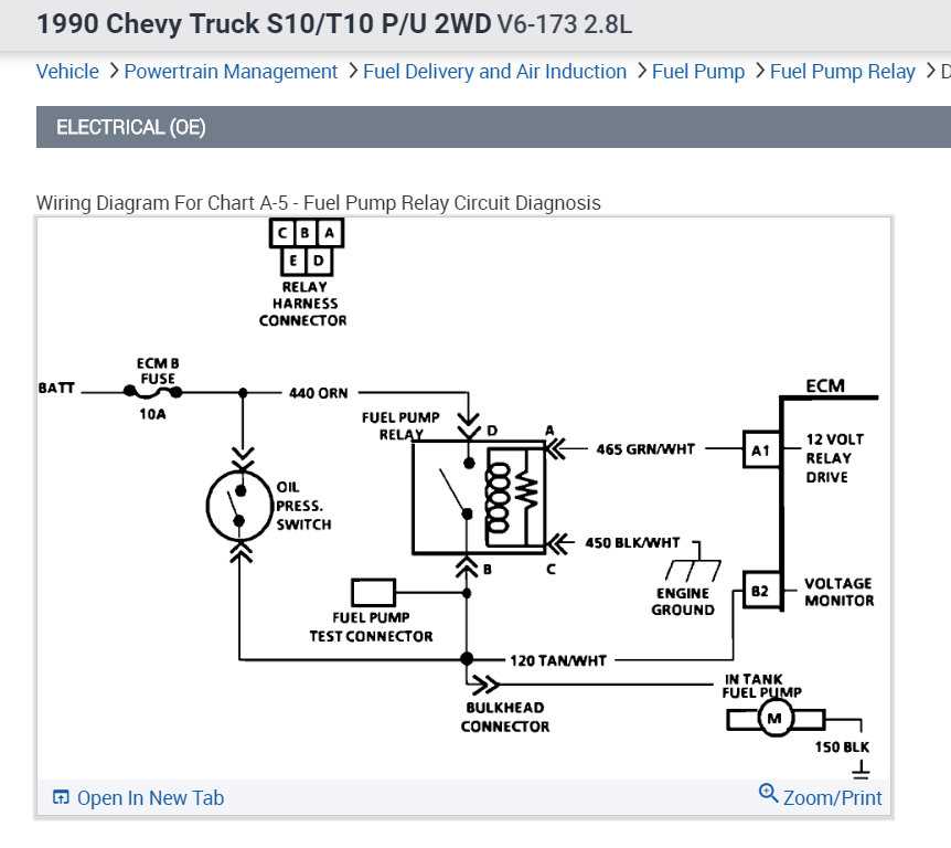 1990 chevy 1500 fuel pump wiring diagram