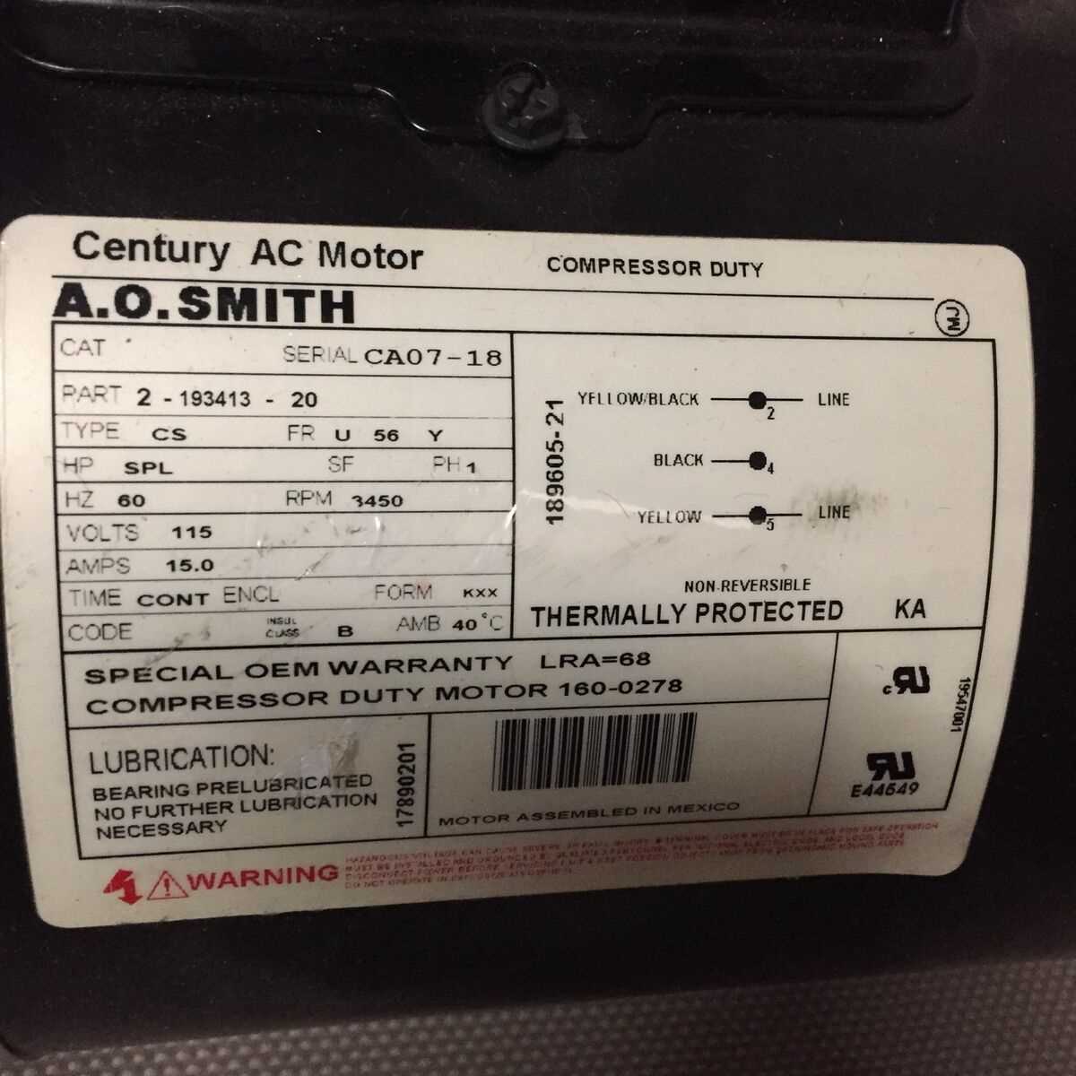 century electric motor wiring diagram