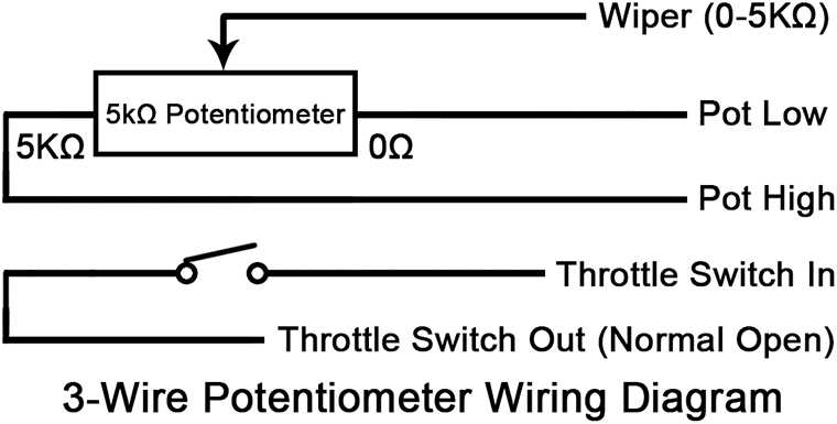 3 pin potentiometer wiring diagram