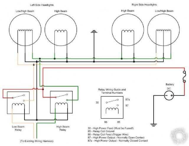 wiring diagram of headlight