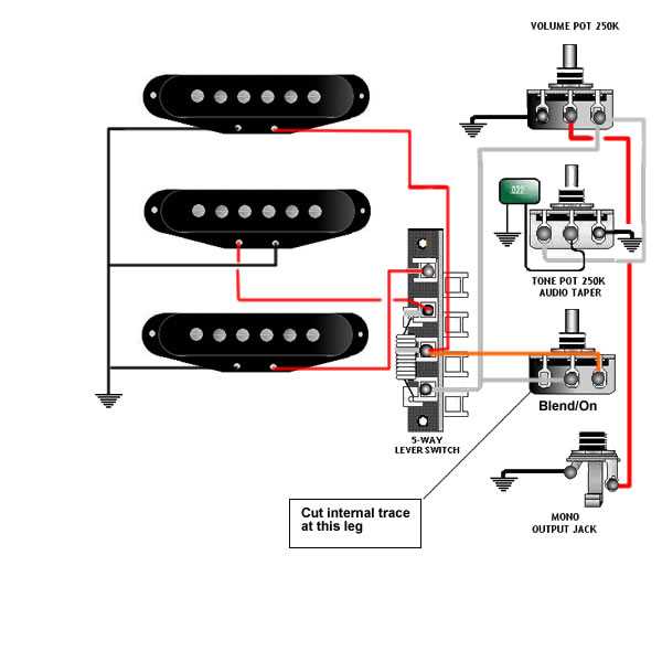 wiring diagram blend circuit telecaster series