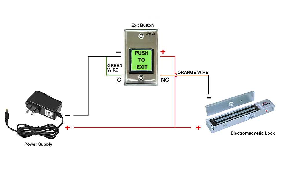 push to exit button wiring diagram