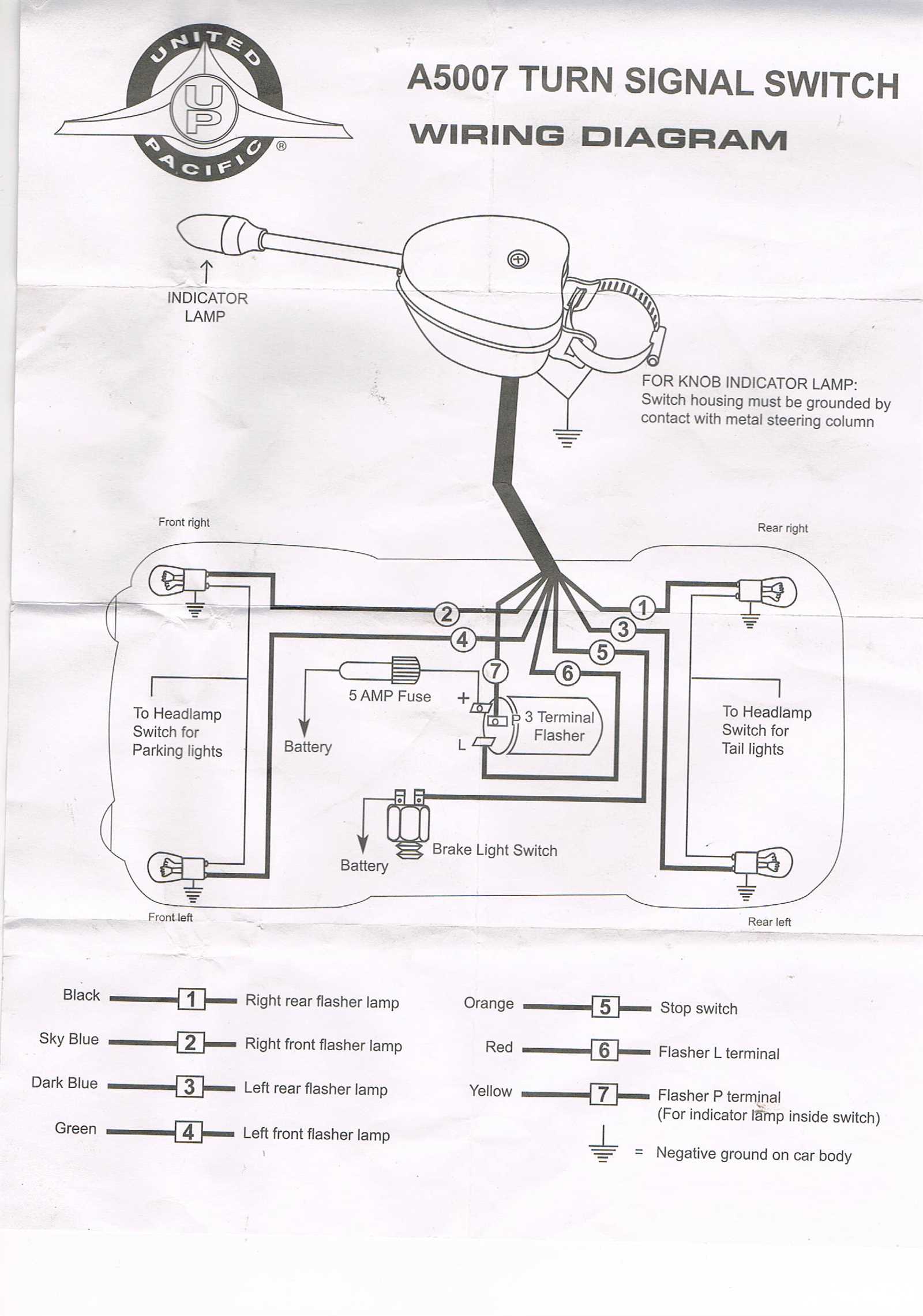 turn signal switch wiring diagram