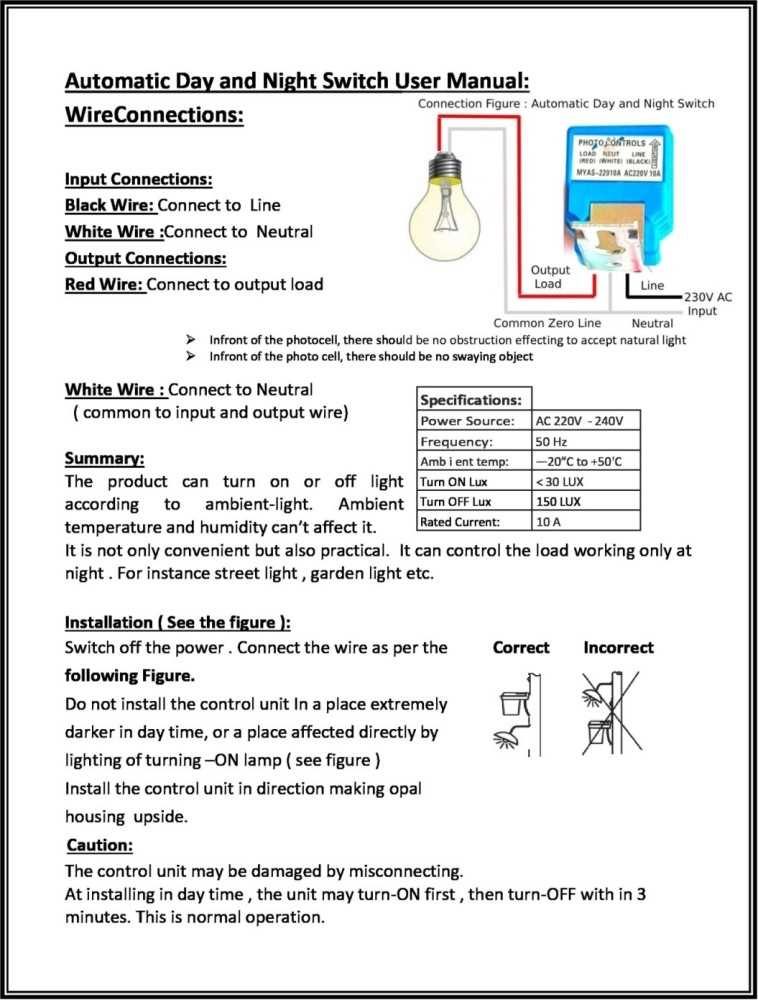 240v photocell wiring diagram