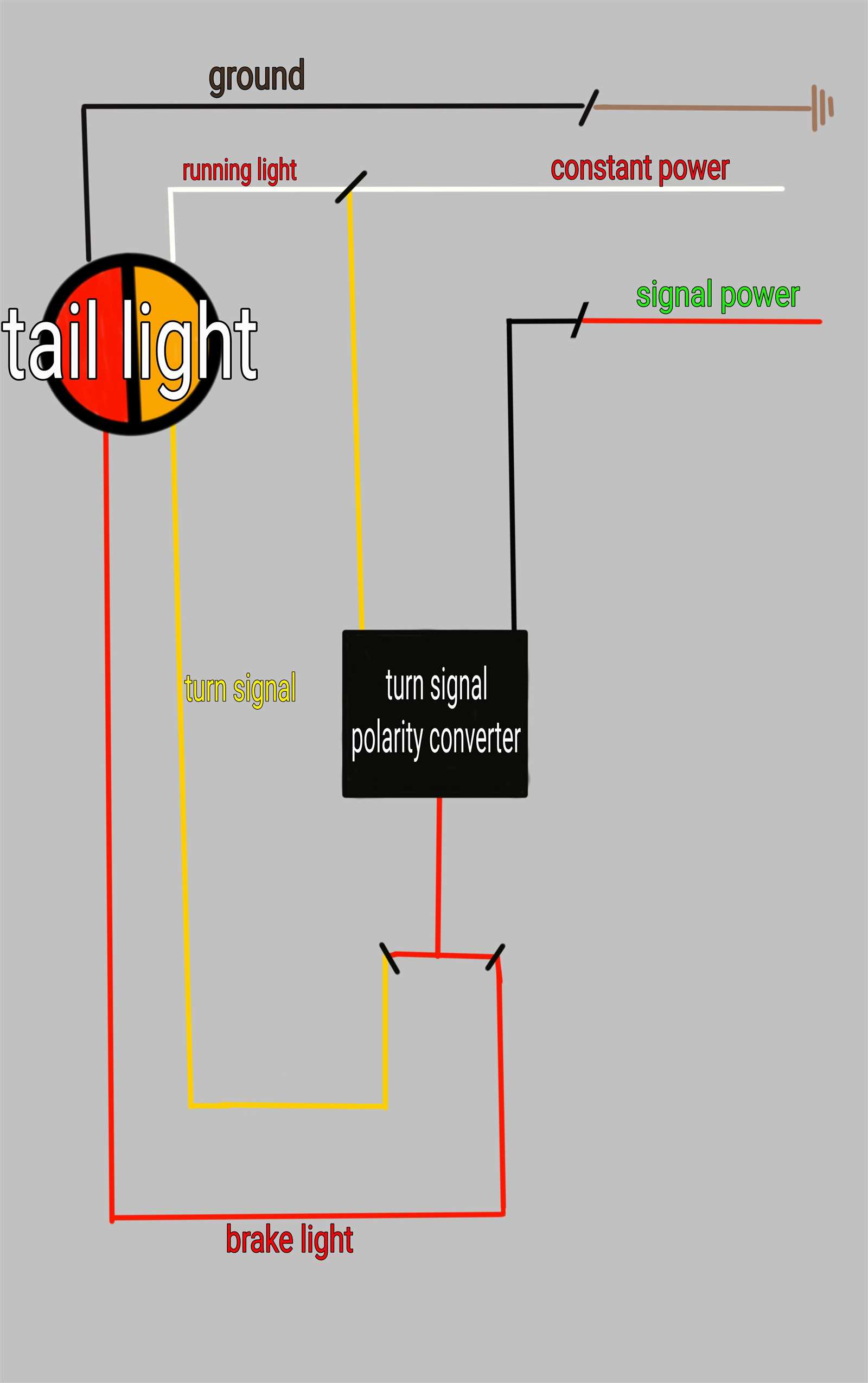 3 wire tail light wiring diagram