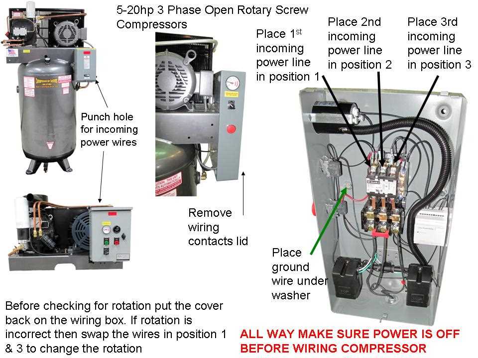 3 phase air compressor wiring diagram