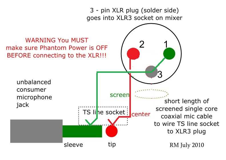 3 pin microphone wiring diagram