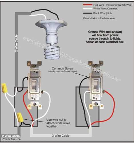 3 way switch diagram wiring