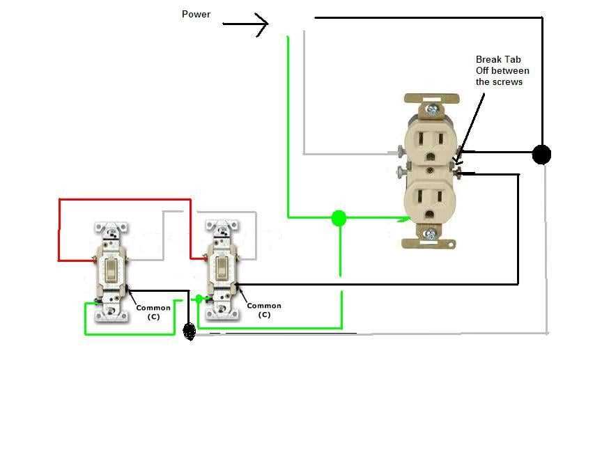 3 way switch outlet wiring diagram