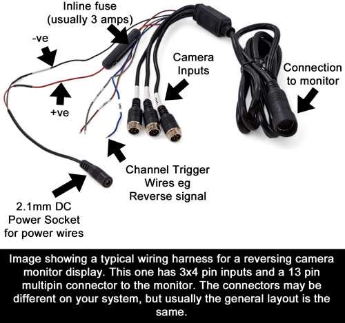 4 pin reverse camera wiring diagram