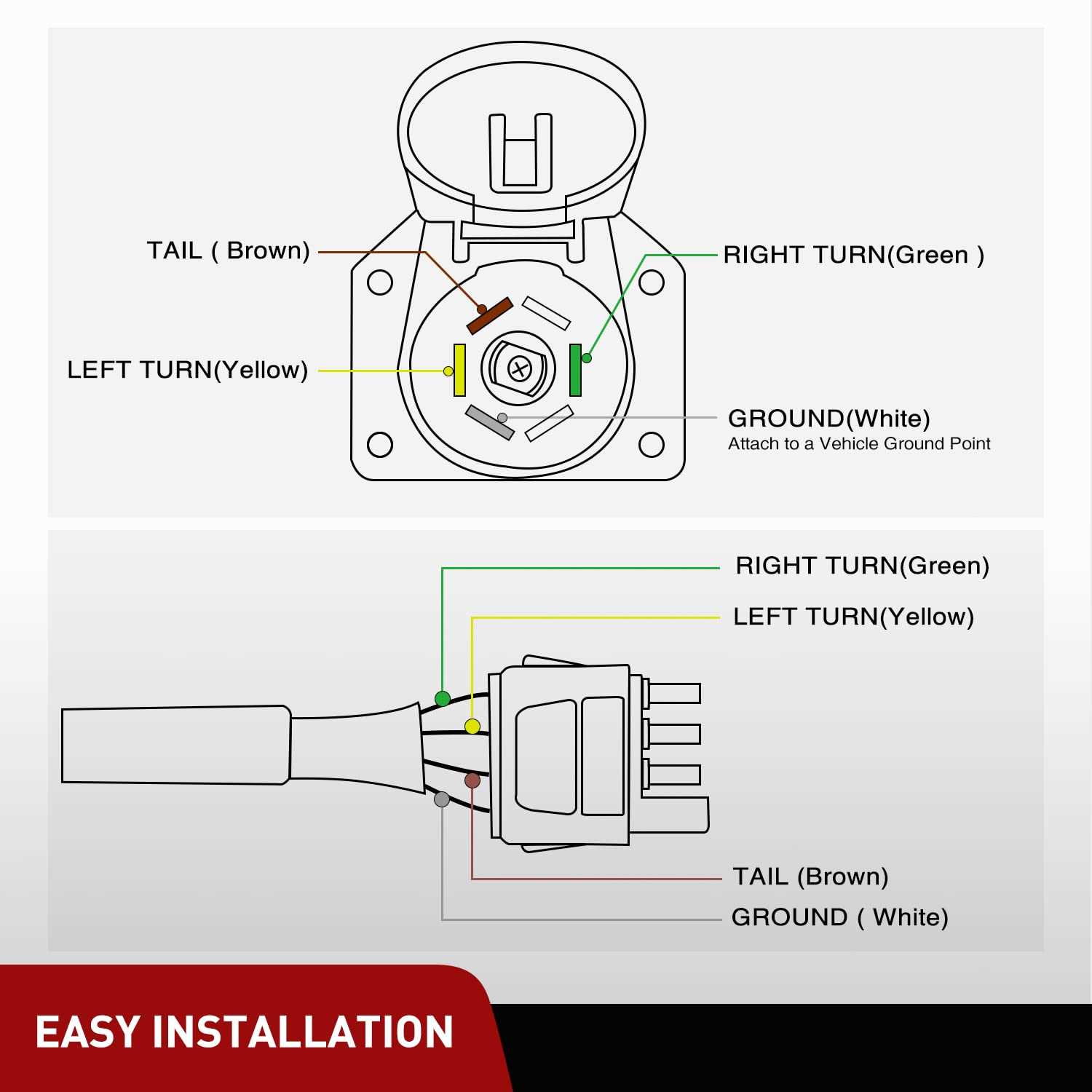 4 pin round trailer plug wiring diagram