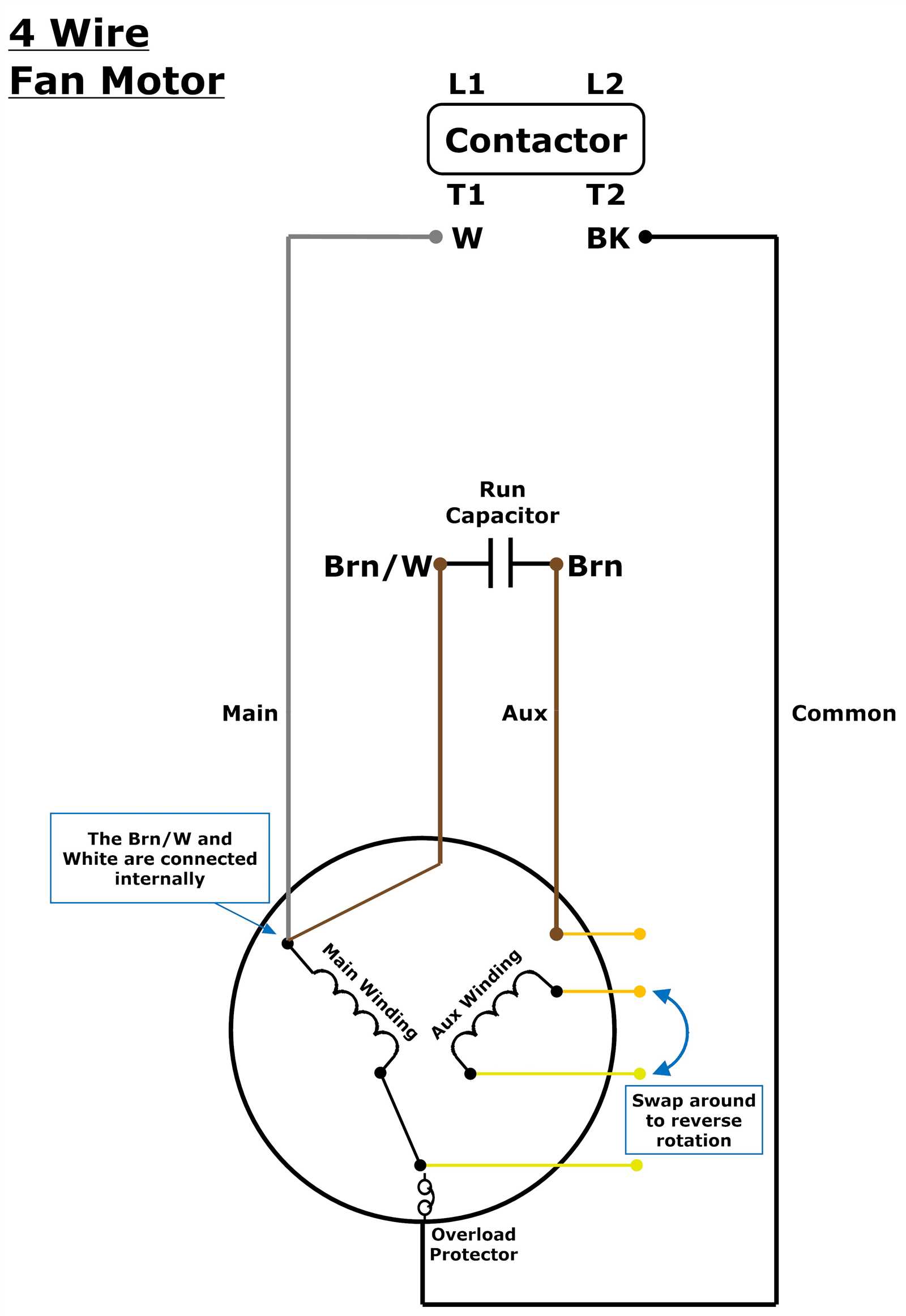 4 lead single phase motor wiring diagram