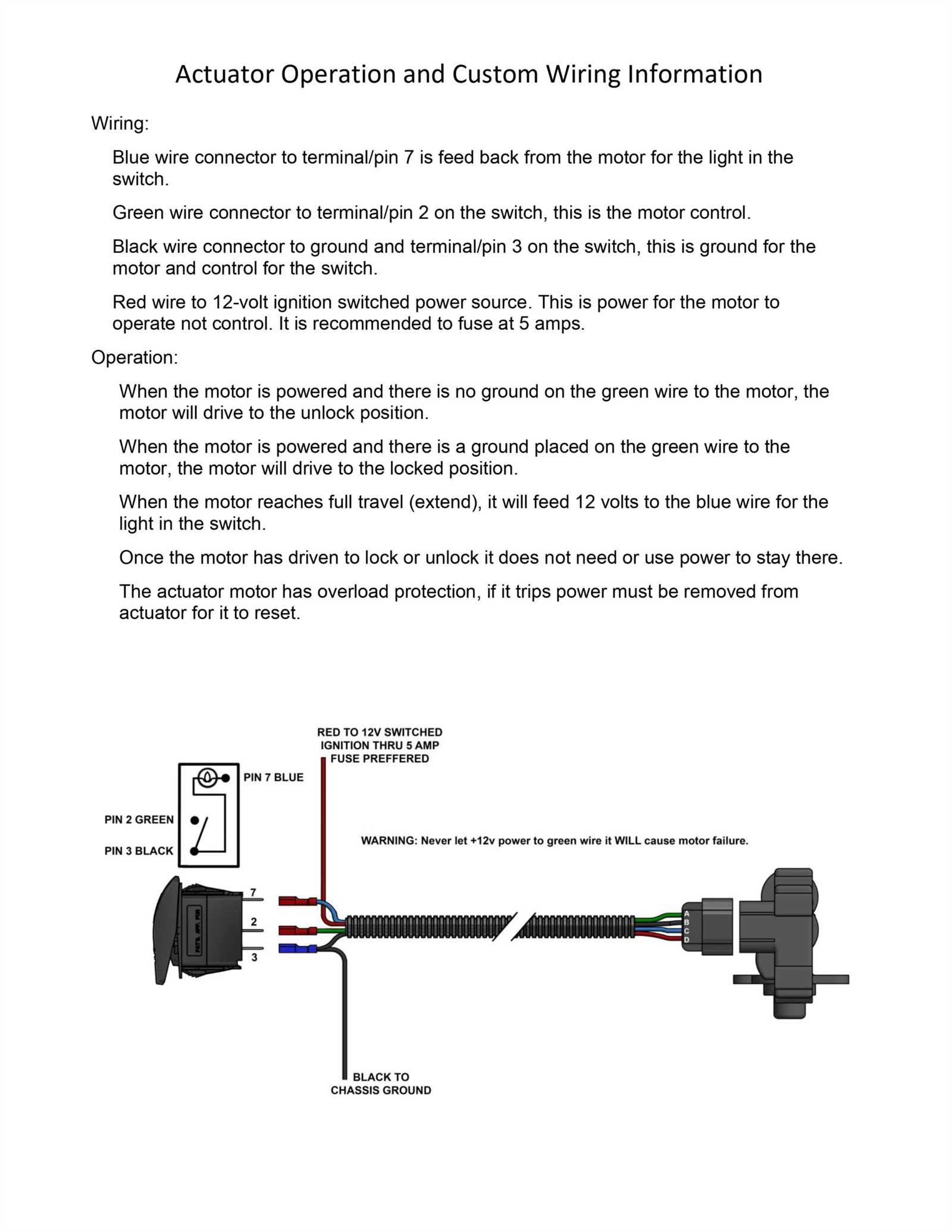 4 wire actuator wiring diagram