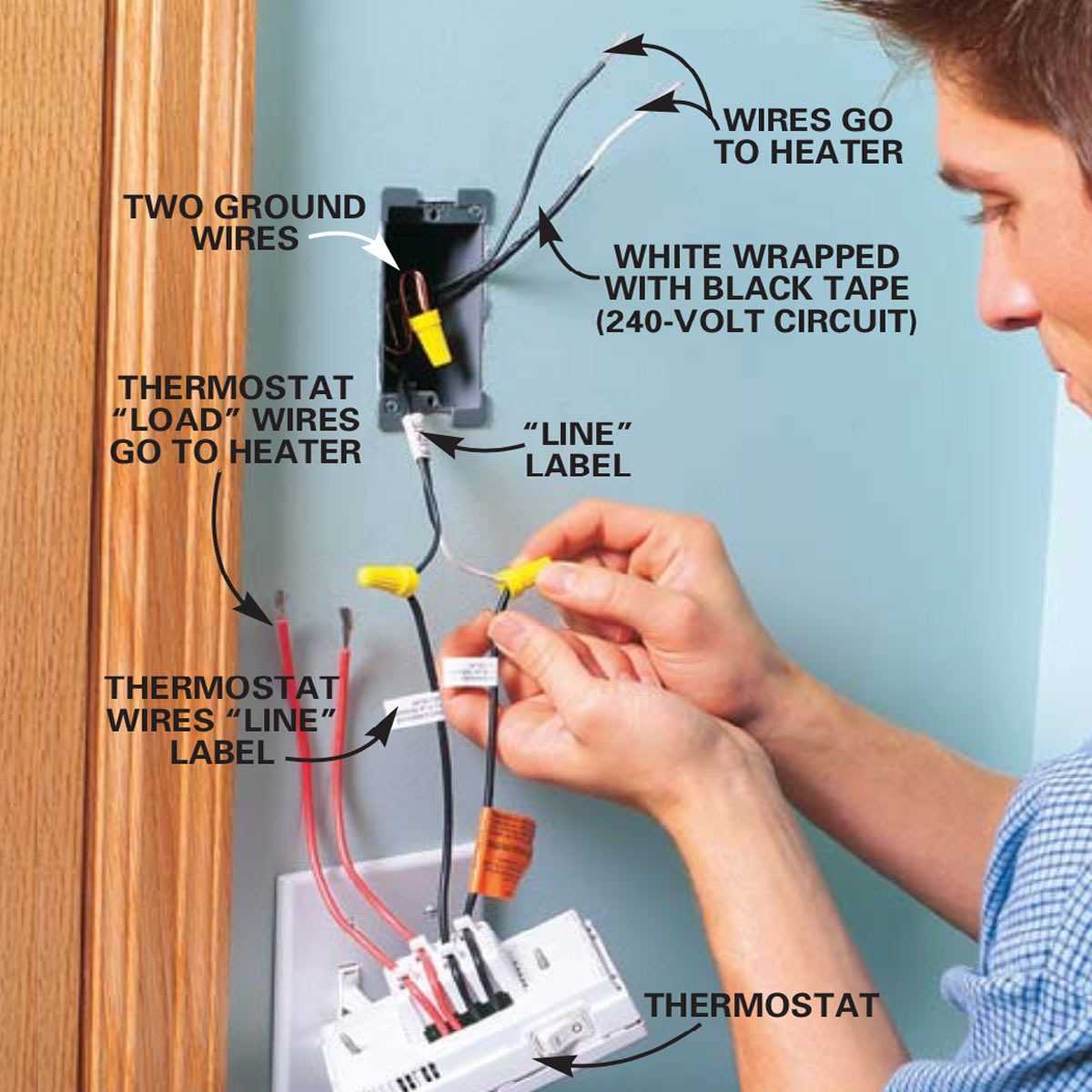 4 wire baseboard thermostat wiring diagram