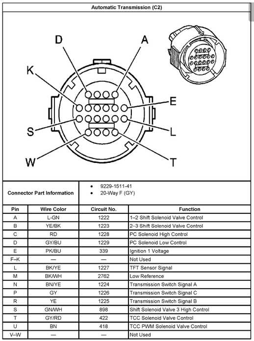 4l60 transmission wiring diagram