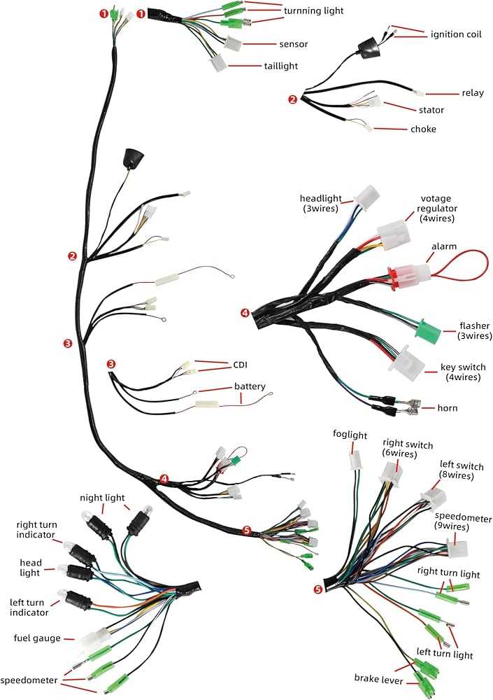 50cc scooter wiring harness diagram