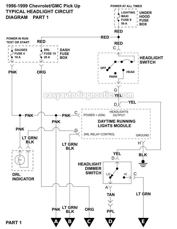 57 chevy headlight switch wiring diagram