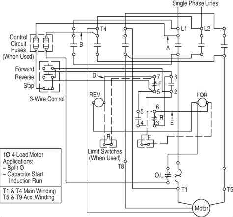 6 lead single phase motor wiring diagram with capacitor